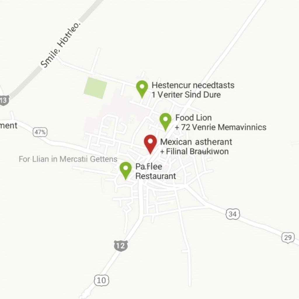 Mexican Restaurant Location Map Near Food Lion