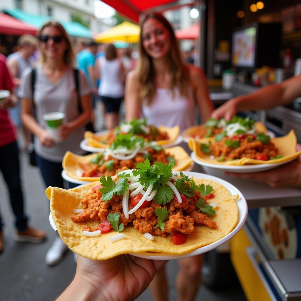 Delicious Tacos from a Mexican Spice Food Truck