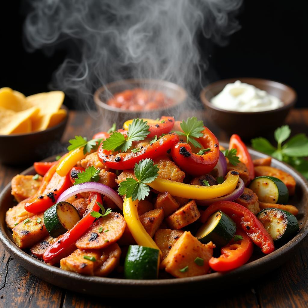 Mi Ranchito Veggie Fajitas Sizzling Platter