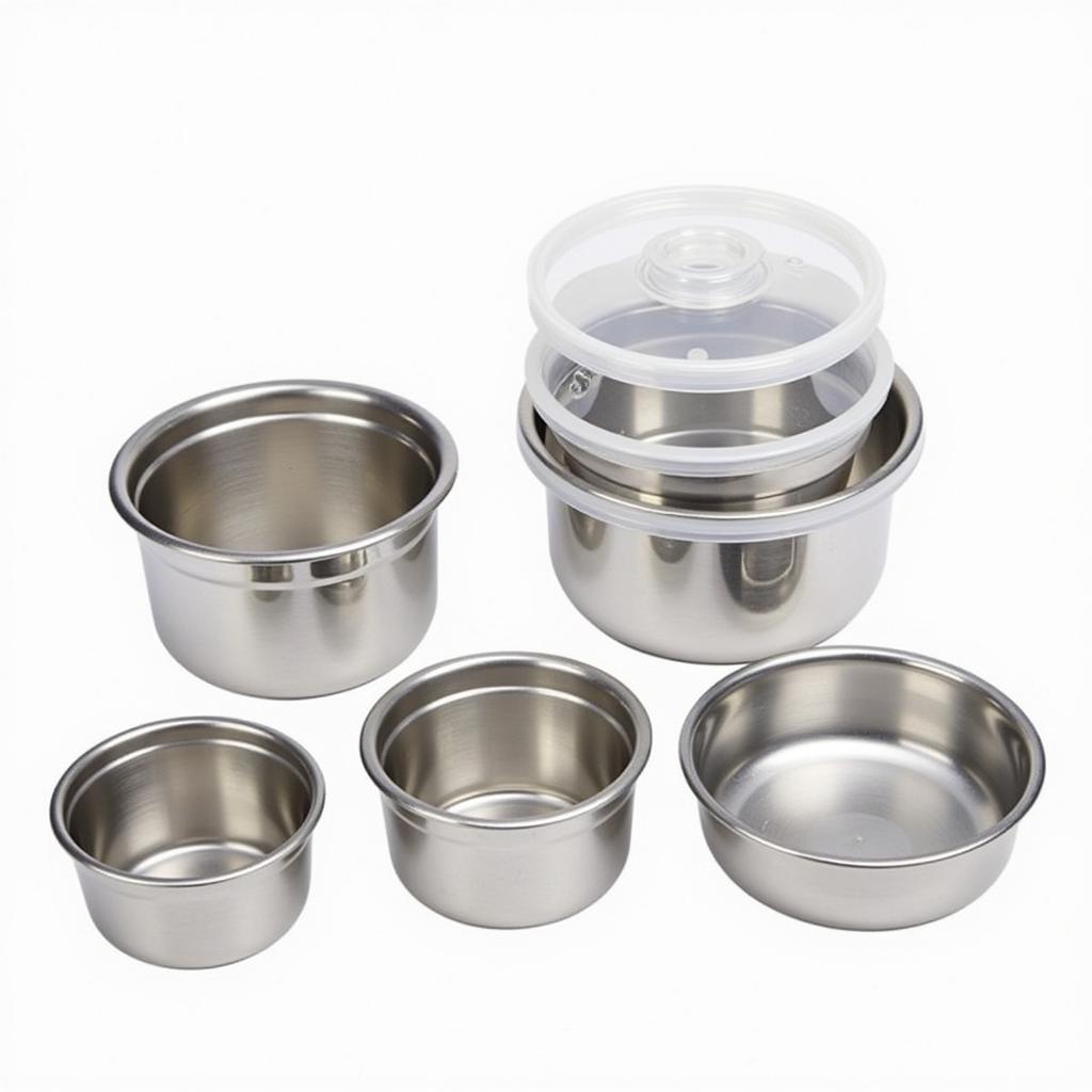 Various Microwave Safe Stainless Steel Food Containers in Different Sizes and Shapes