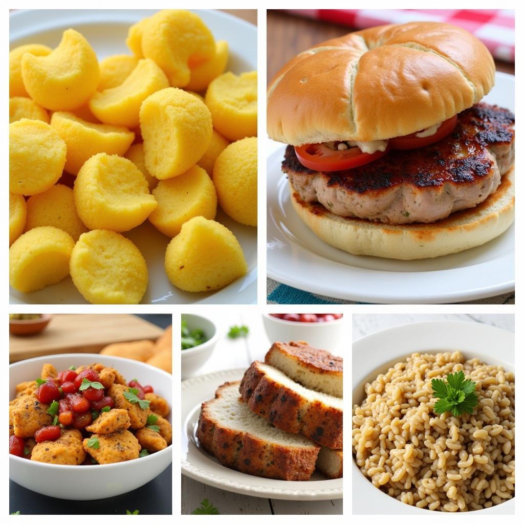 Variety of Midwestern Regional Dishes