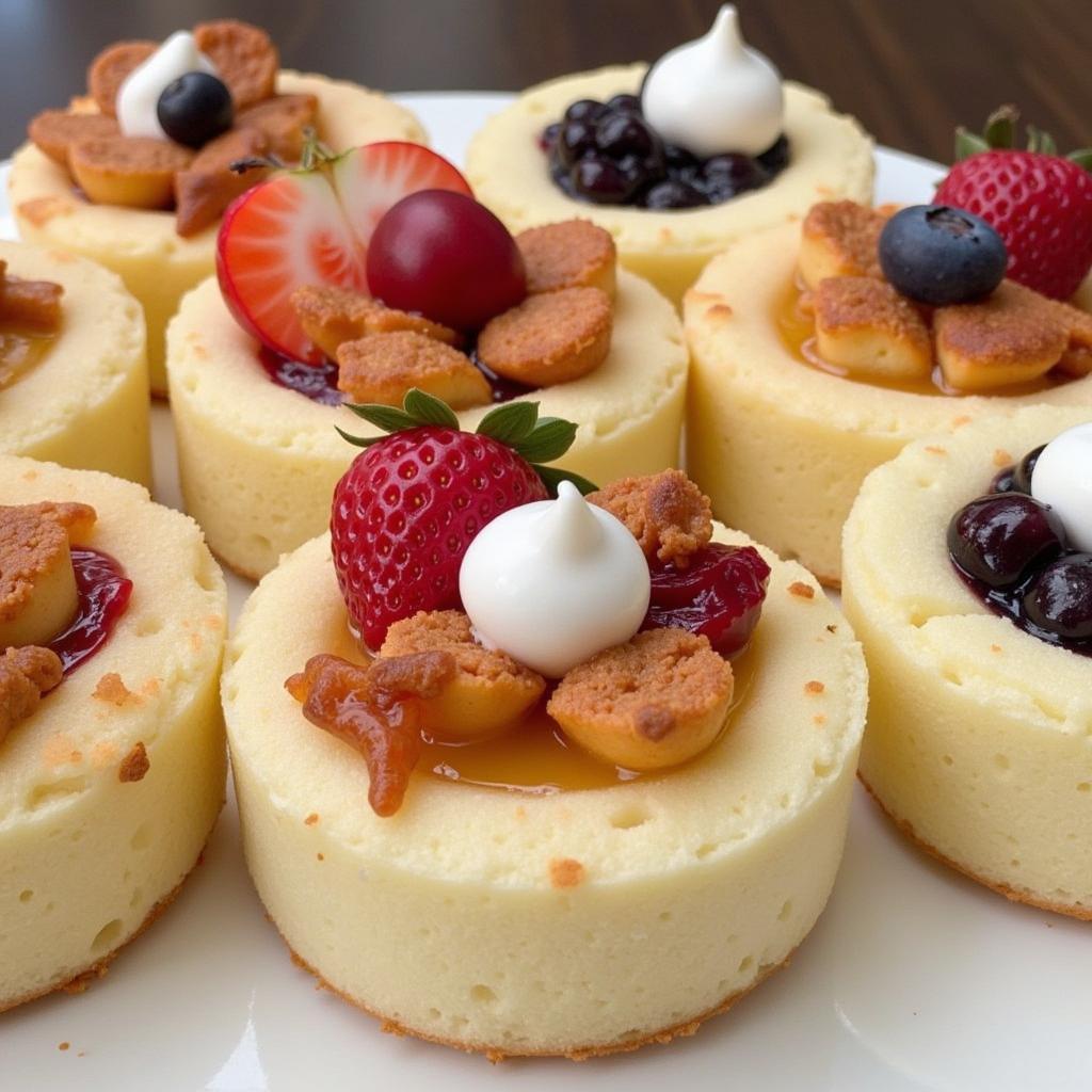 Mini Angel Food Cakes with Various Pie Fillings