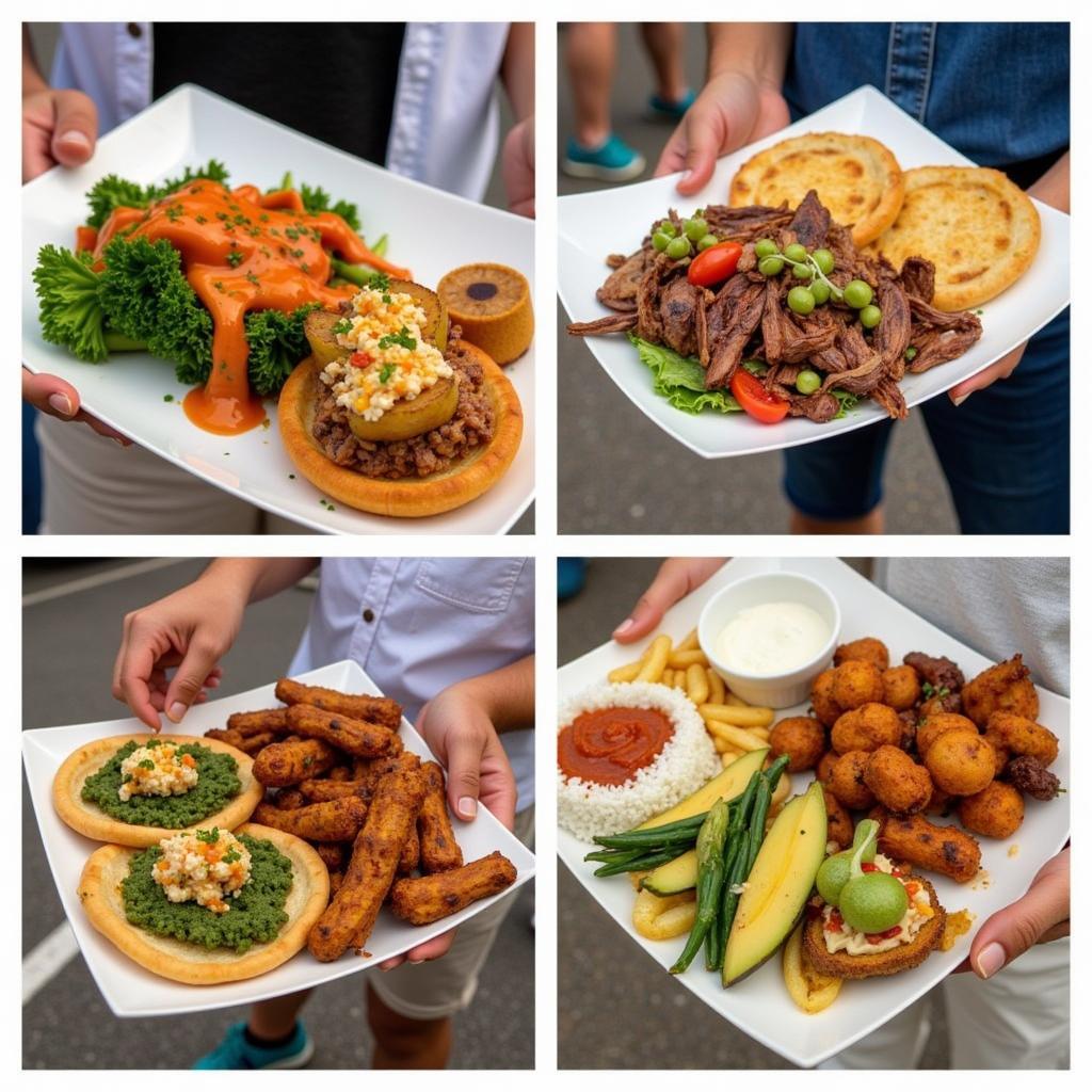 Diverse cuisine options at a Minnesota food truck event