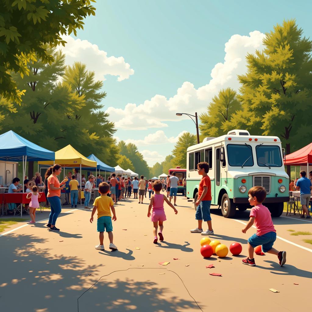 Families Enjoying the Minnesota Food Truck Festival