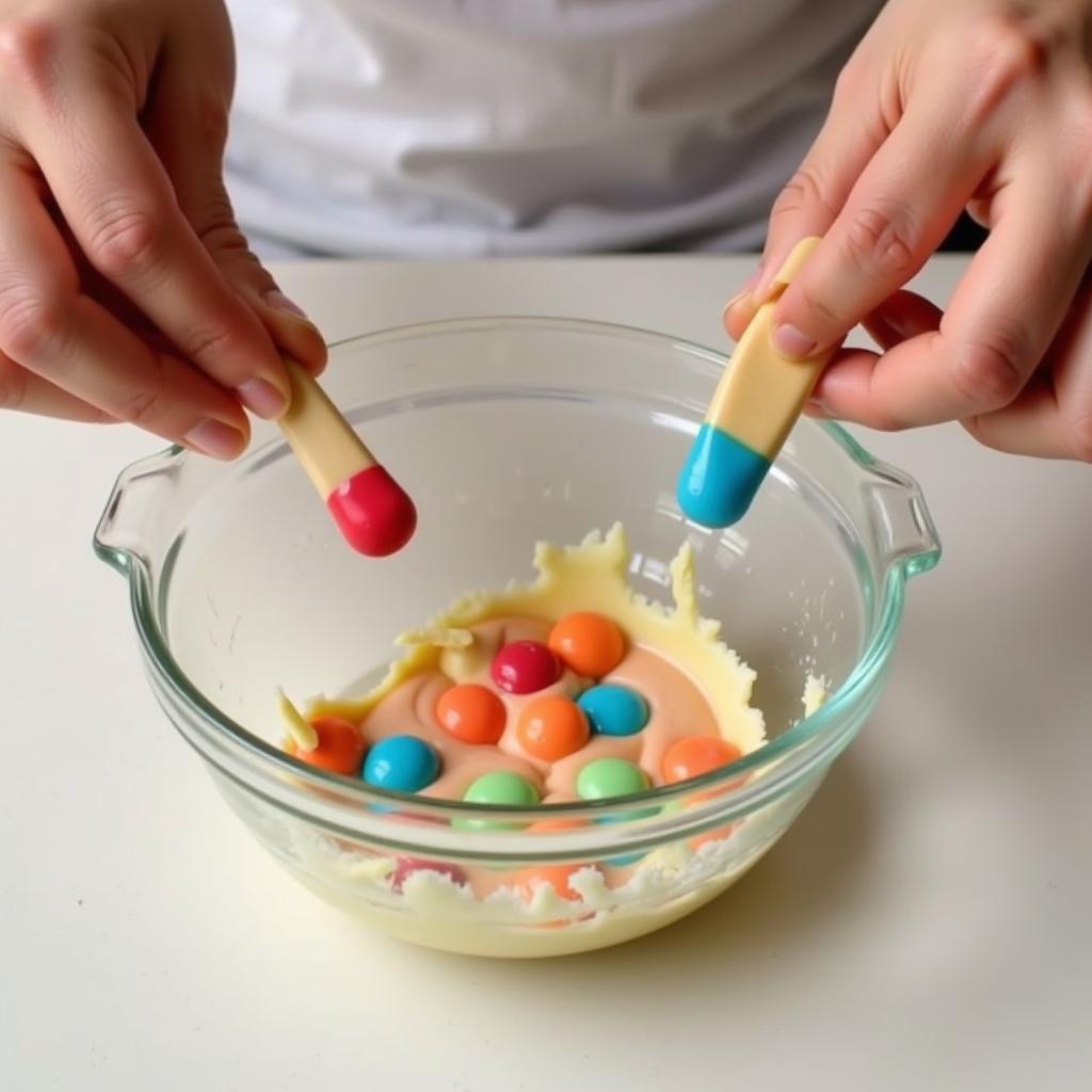 Mixing Candy Food Coloring for Even Distribution