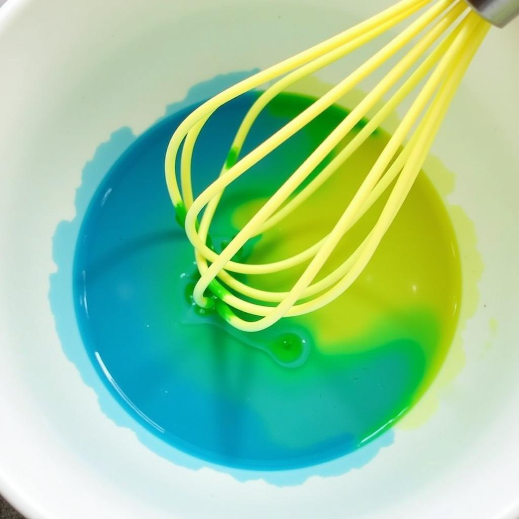 Mixing Food Coloring for Green