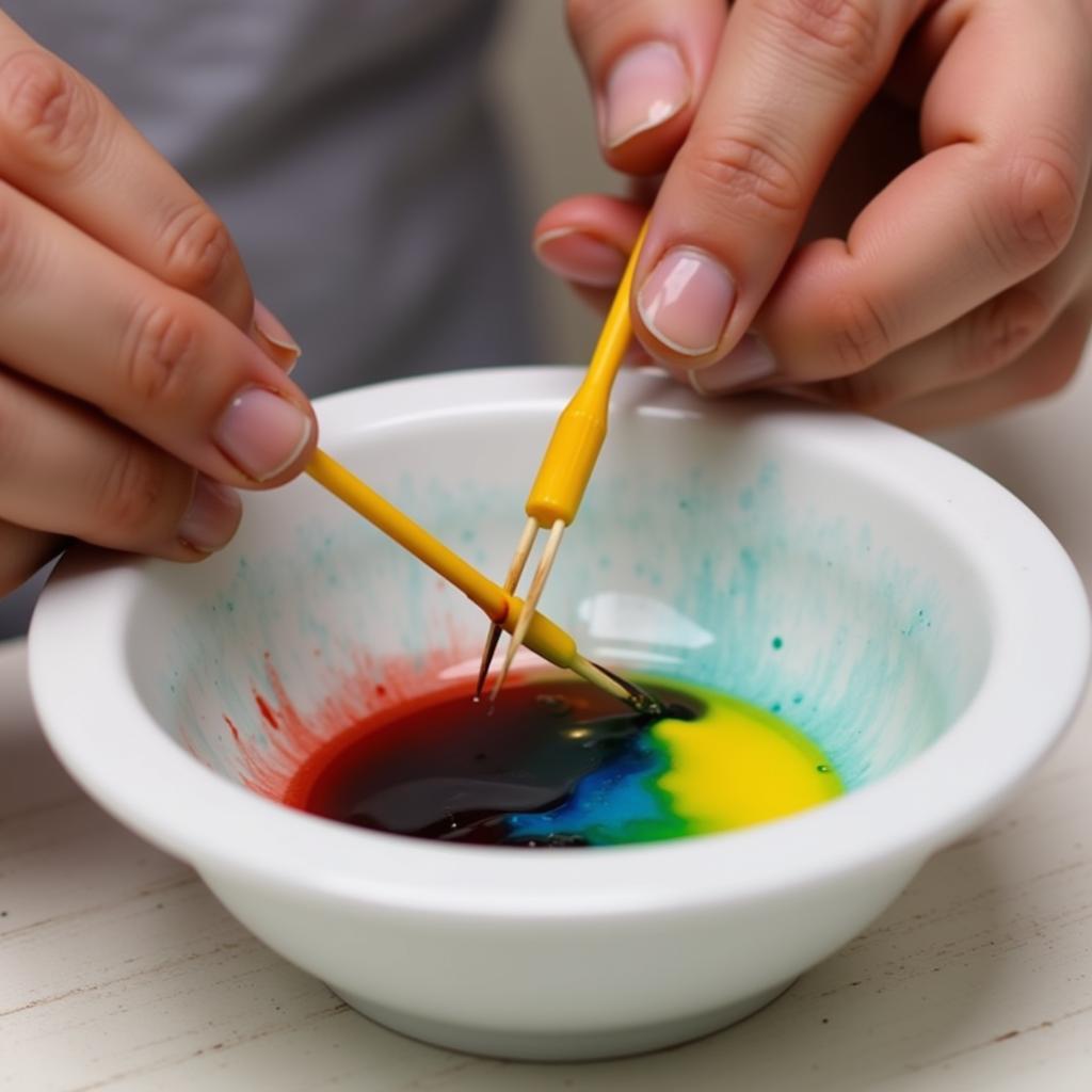 Mixing Food Coloring Gel for Vibrant Hues