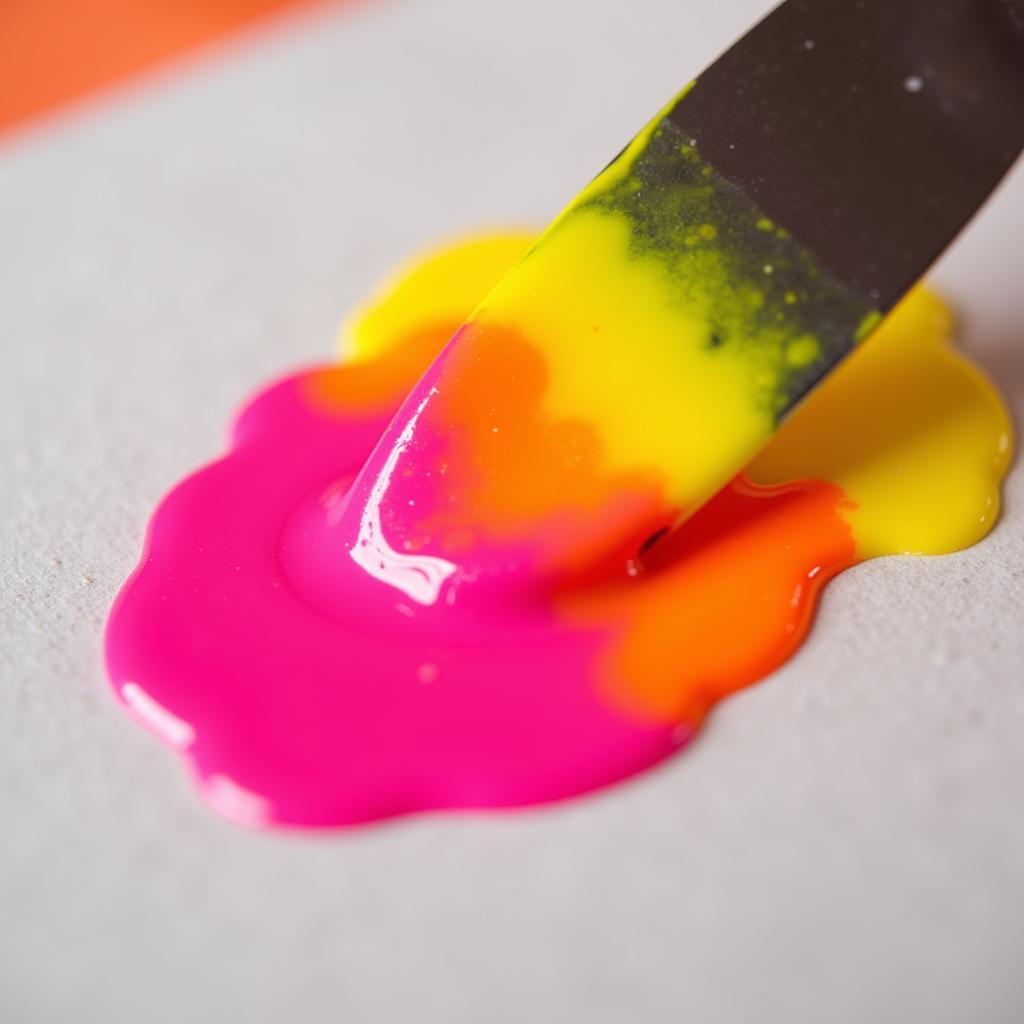 Mixing Gel Food Coloring Neon Shades