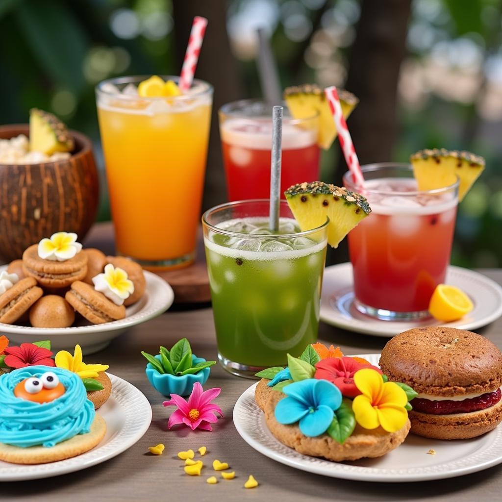 Moana Party Drinks and Desserts