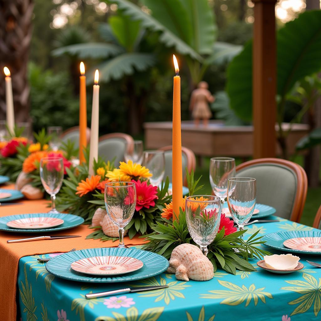 Moana Themed Table Setting