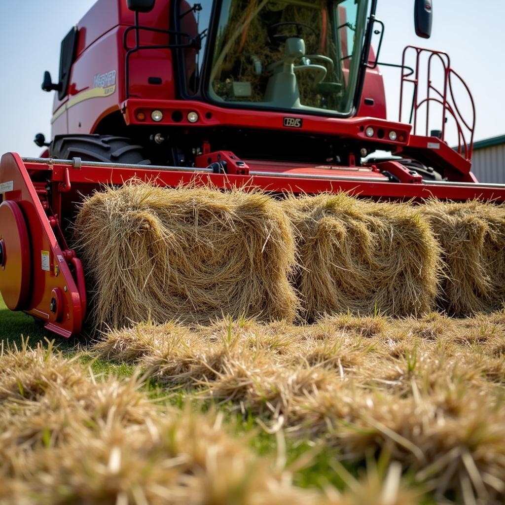 Modern Hay Baling Equipment in Action