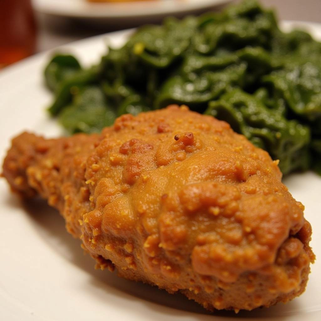 Morrison's Soul Food Menu: Fried Chicken and Collard Greens