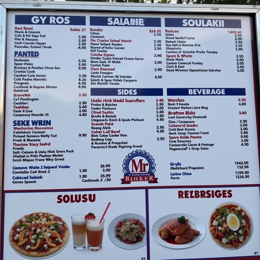 Mr Greek Food Truck Menu Board