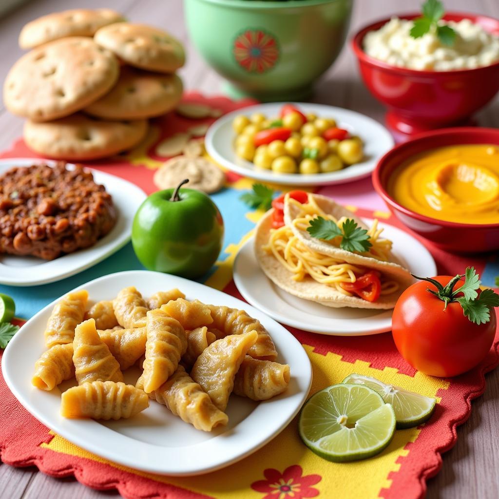 Multicultural Play Food Set Featuring Diverse Cuisines