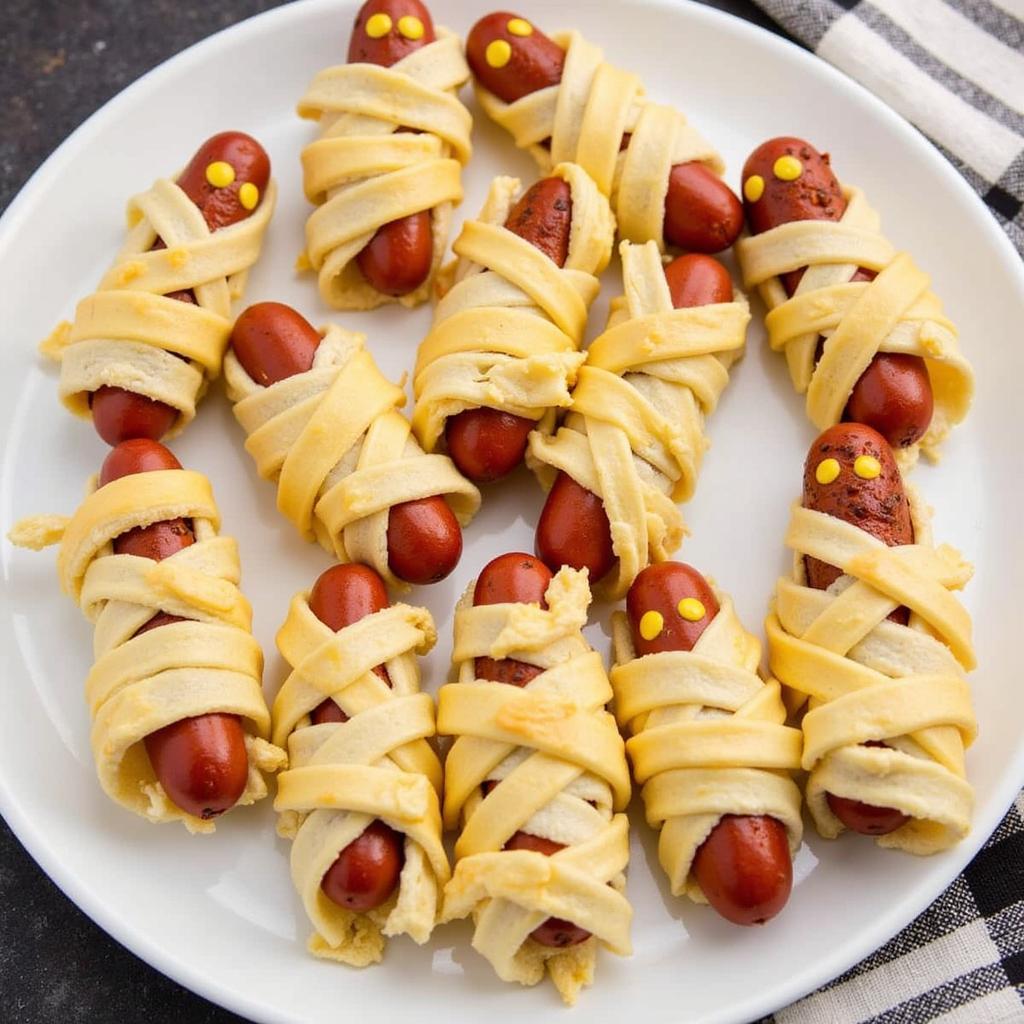 Mummy Hot Dogs Halloween Snacks for Kids