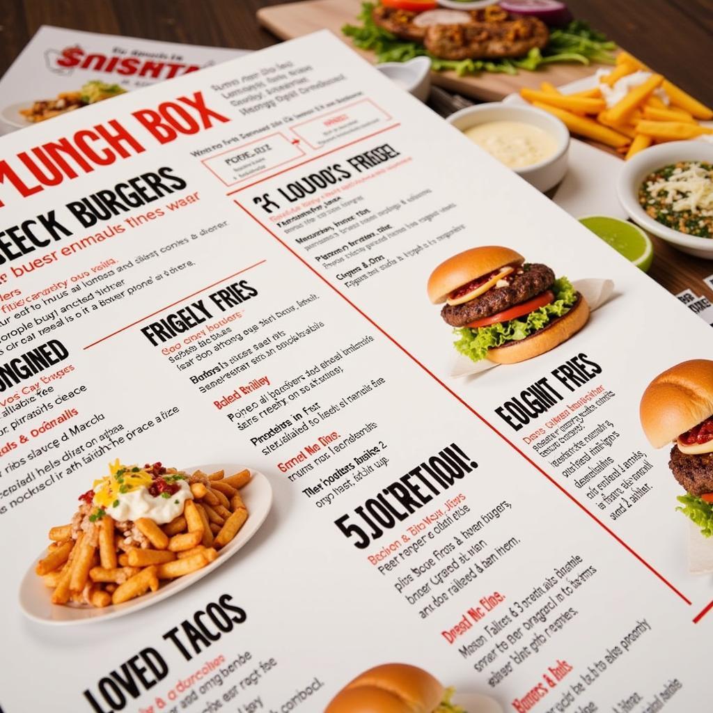 Munch Box Menu Options