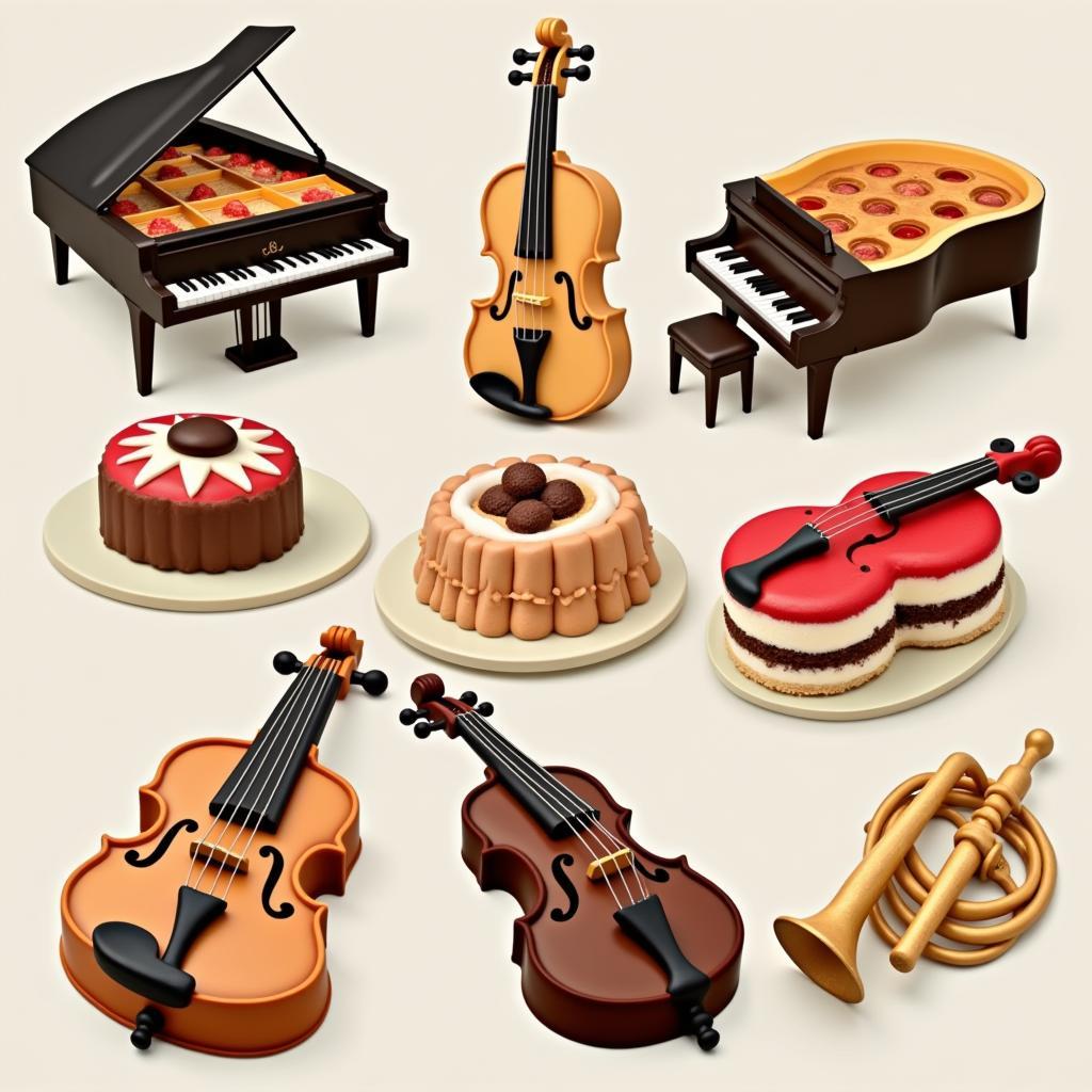 Desserts Shaped Like Musical Instruments