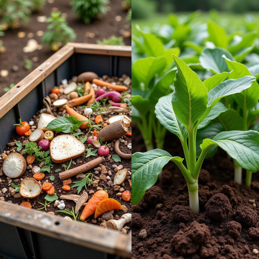 Natural nitrogen sources like compost, manure, and coffee grounds are sustainable options for enriching garden soil and promoting healthy plant growth.