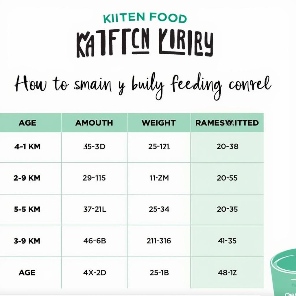 N&D Kitten Food Feeding Chart