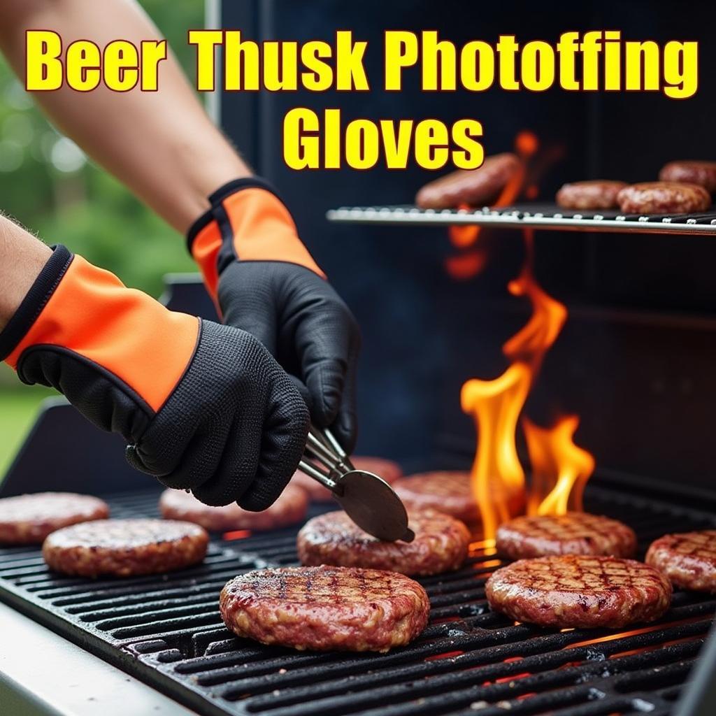 Neoprene BBQ Grilling Gloves for High-Heat Protection