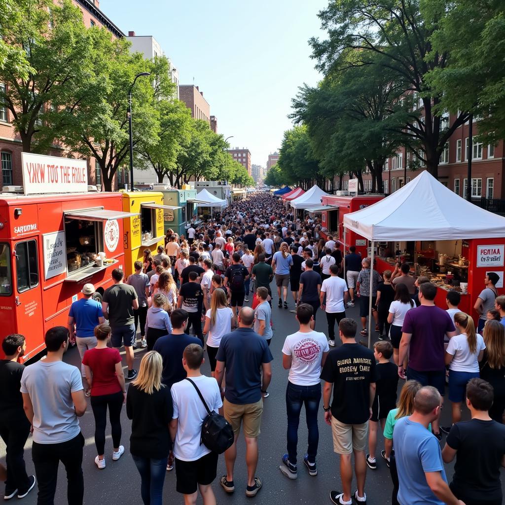 Vibrant Scene at New Haven Food Truck Festival