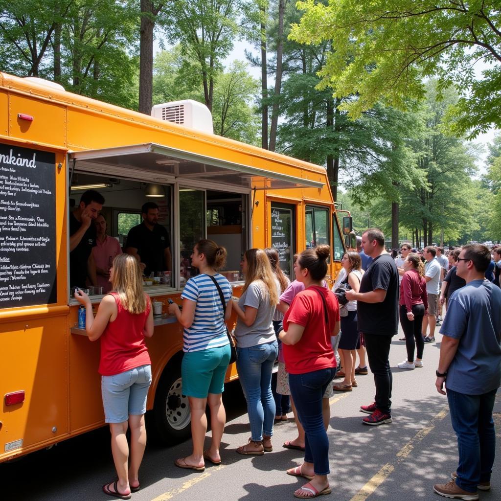 Food Truck Lunch Crowd in Newnan GA