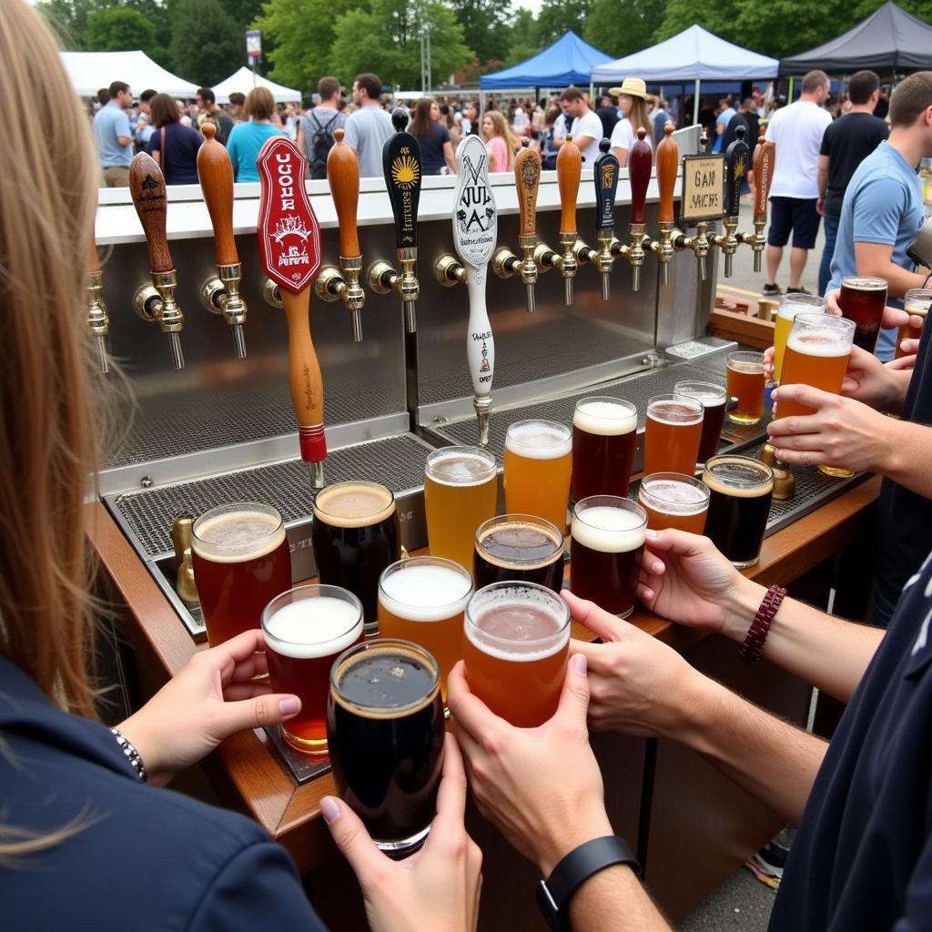 Craft beer selection at the NJ Beer Festival