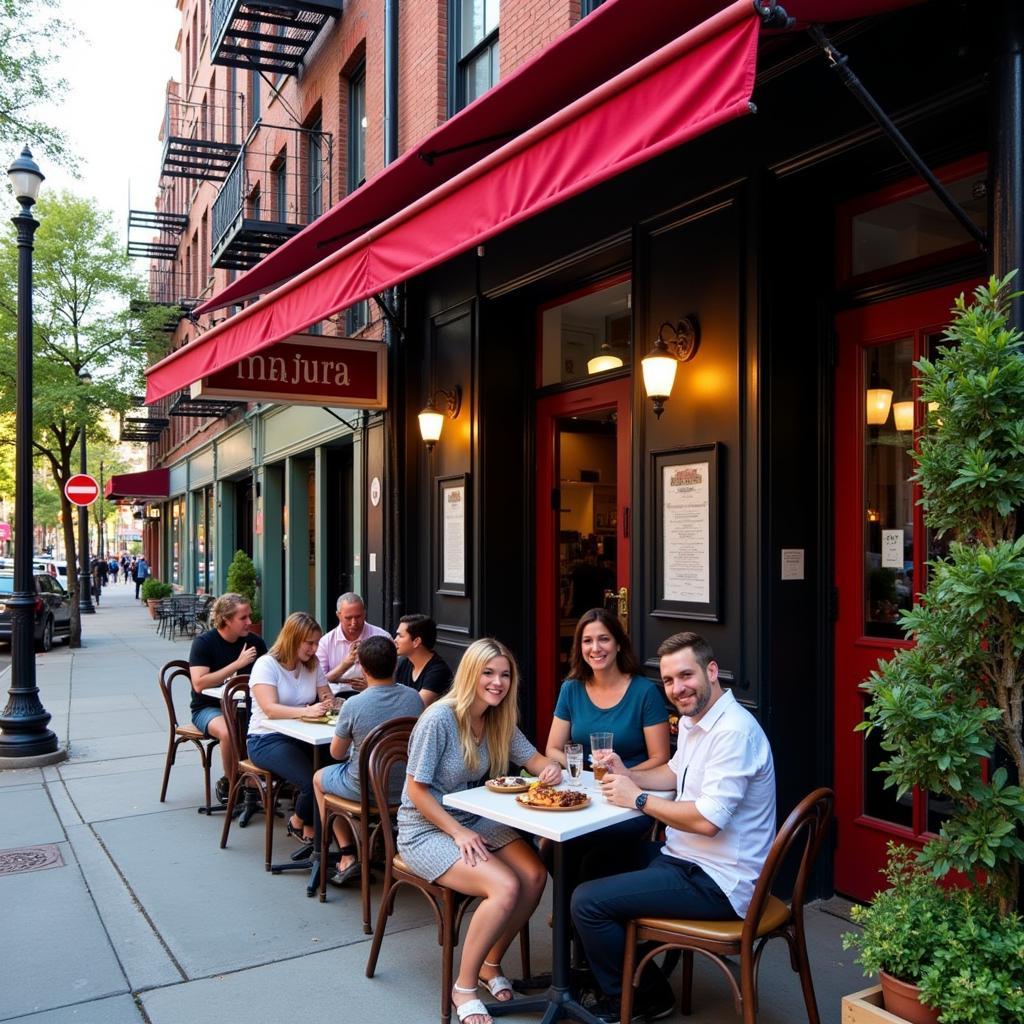 Enjoying a Meal Al Fresco in Nolita