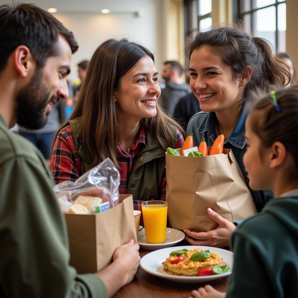 Individuals and families receiving food assistance at a Northeast food bank.