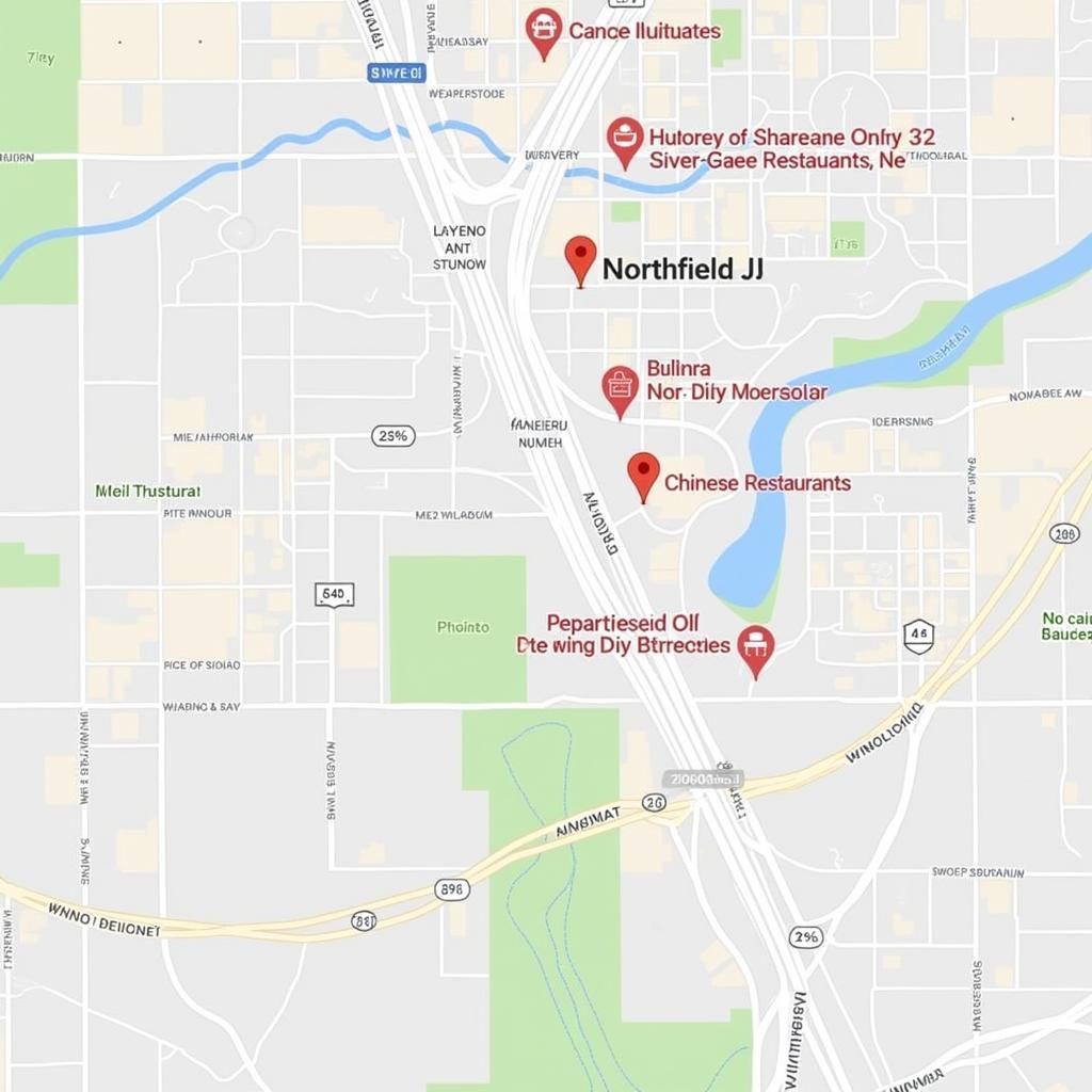 Map of Chinese Food Restaurants in Northfield, NJ