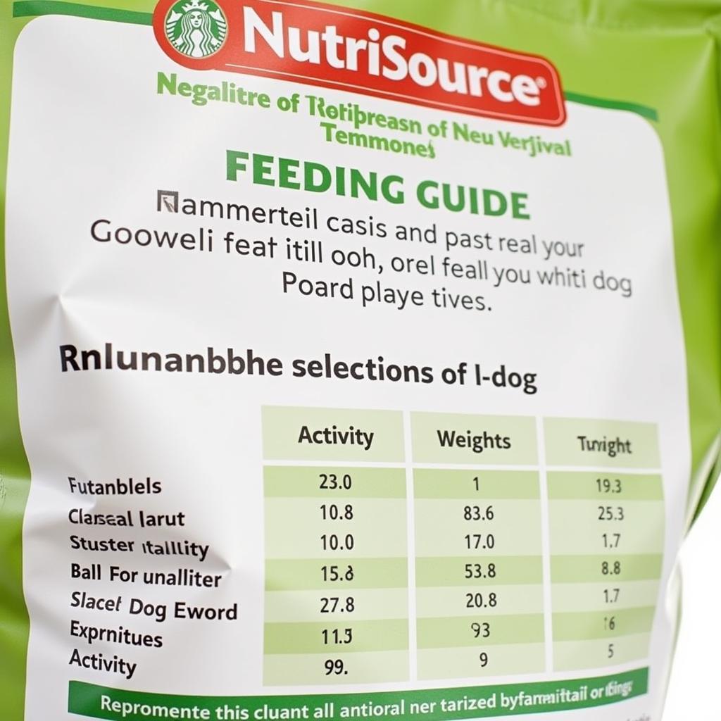 Nutrisource Dog Food Feeding Guide