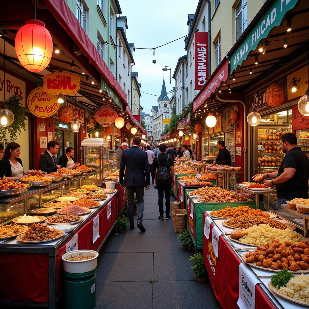 Diverse food vendors at the NYC Food Festival 2024