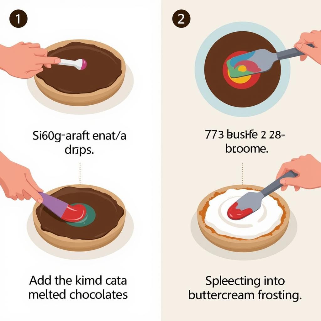 Techniques for using oil-based food coloring