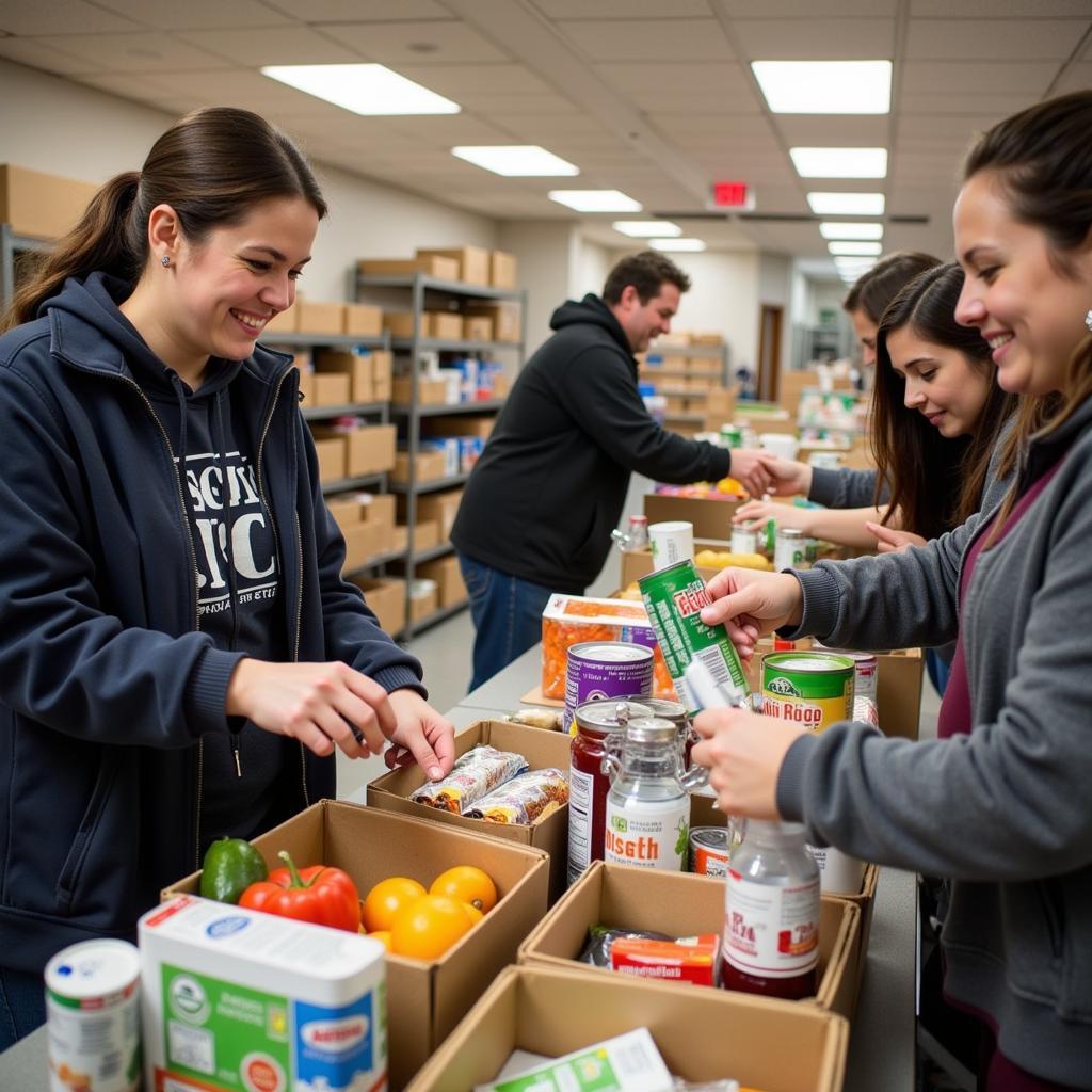 Onalaska Food Pantry Volunteers Distributing Food