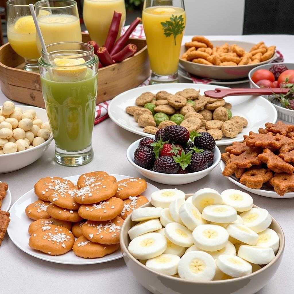 Open House Food Table Setup and Presentation