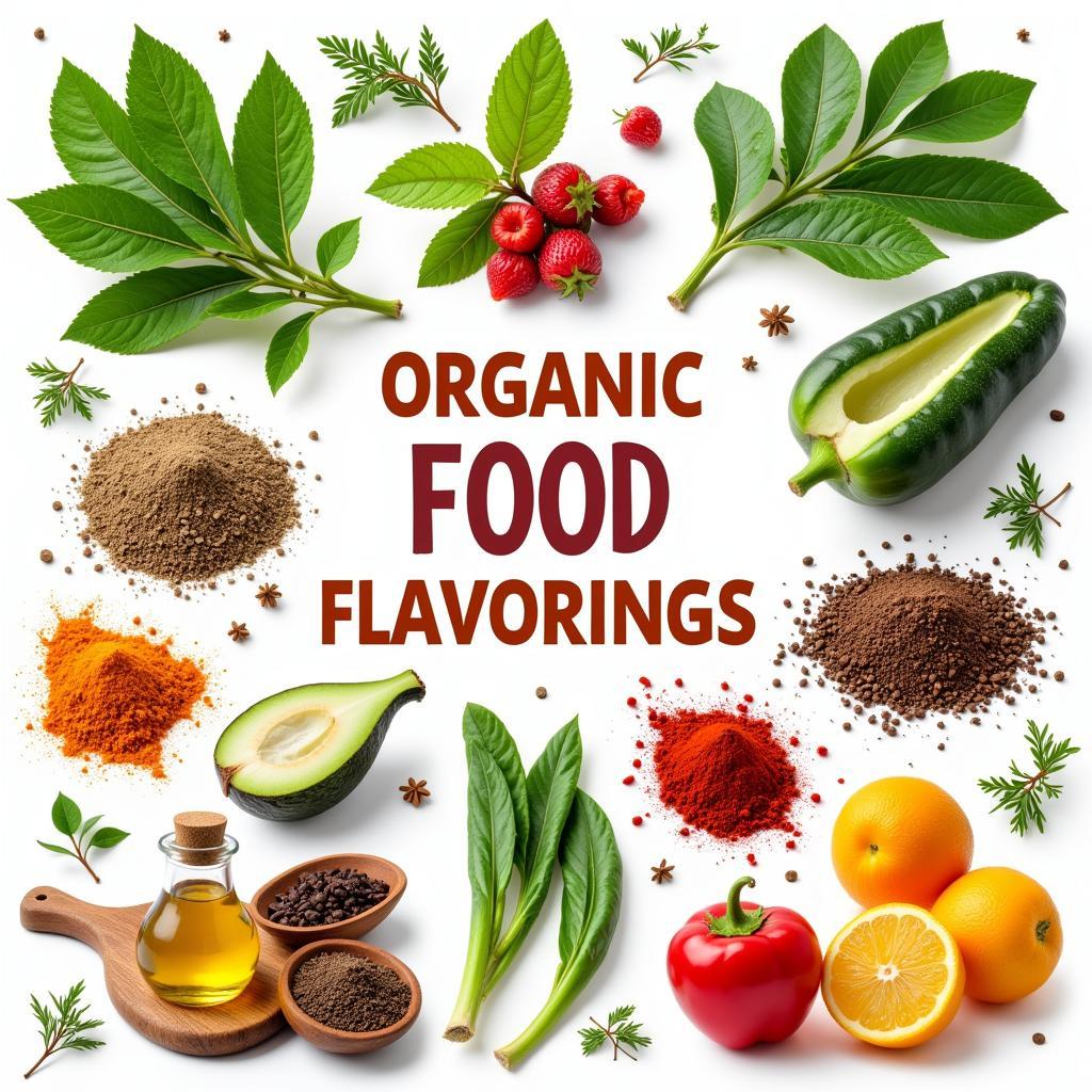 Variety of Organic Food Flavorings