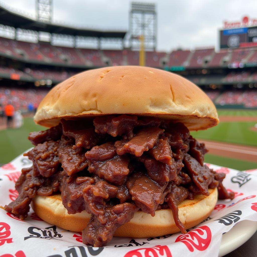 Boog's BBQ Pit Beef Sandwich at Orioles Park