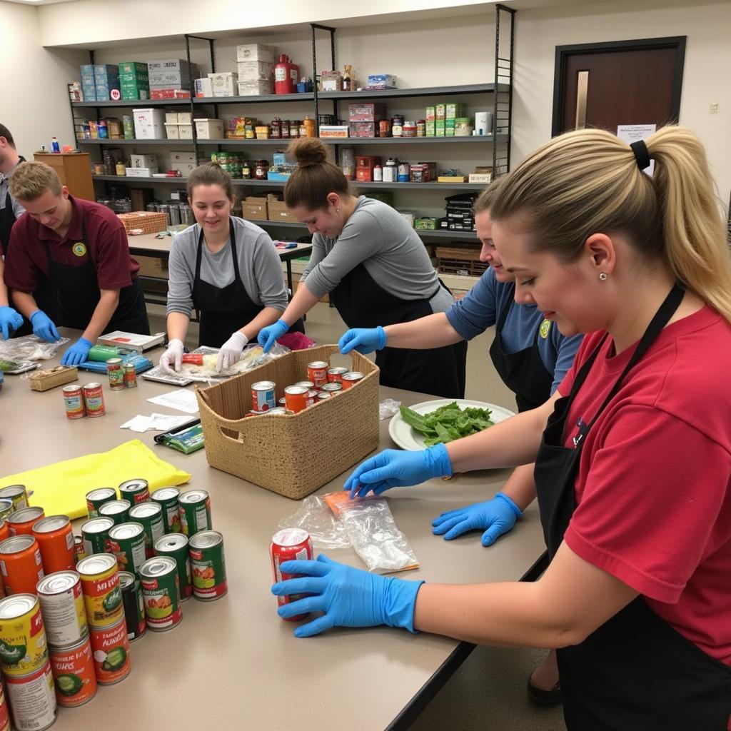 Volunteers at Our Lady of Hope Food Pantry