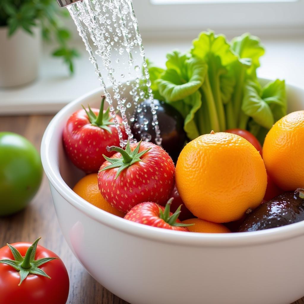 Ozone Bubbler Cleaning Fruits and Vegetables