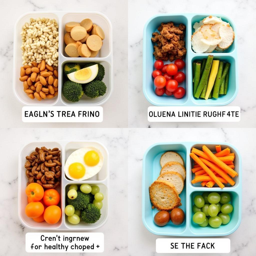 Packed Lunch Ideas for 4 Compartment Containers