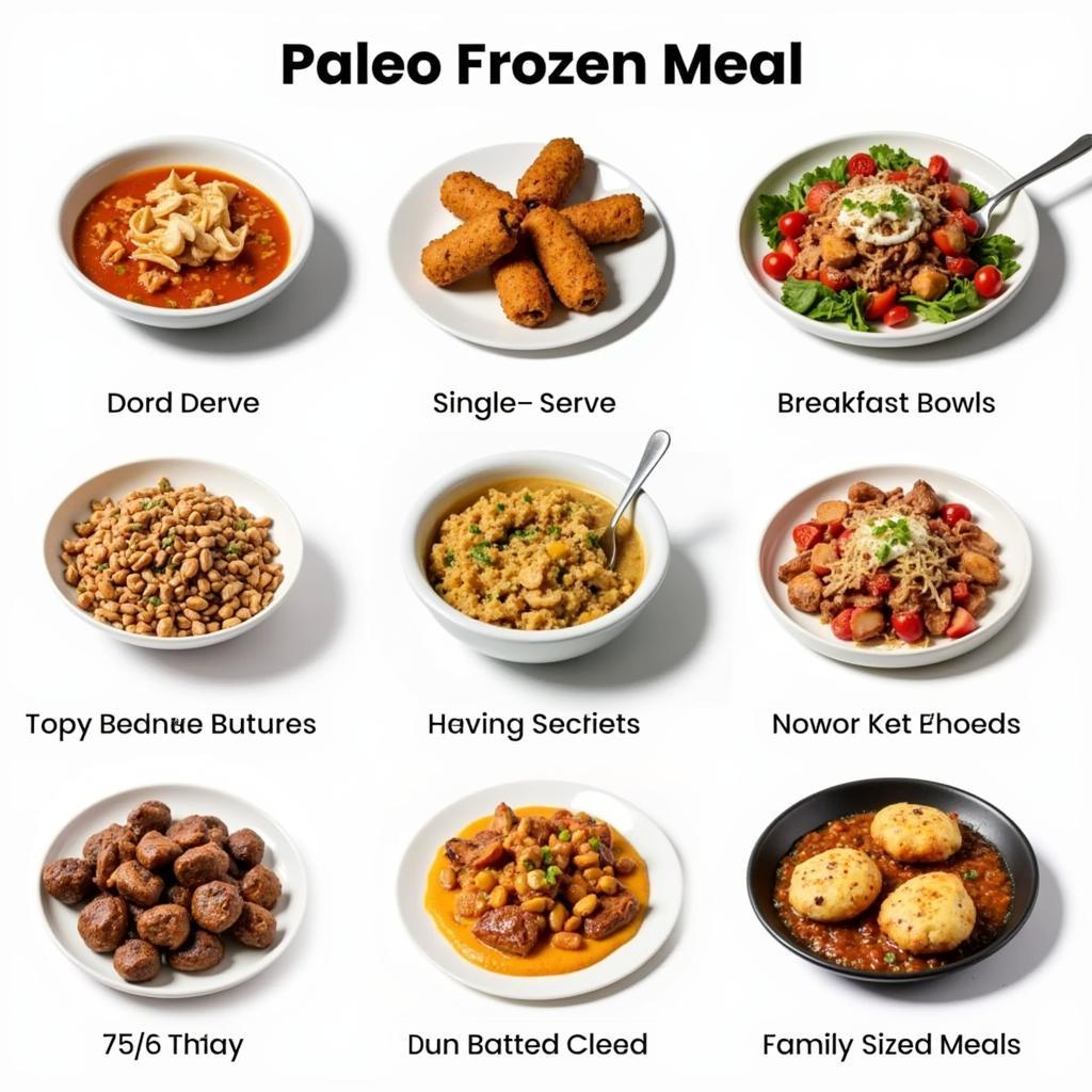 Variety of Paleo Frozen Meal Options