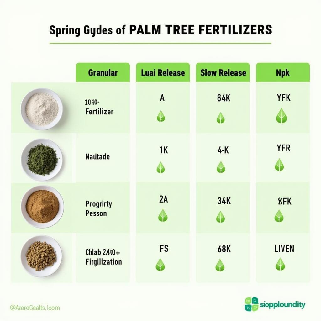 Different Types of Palm Tree Fertilizers