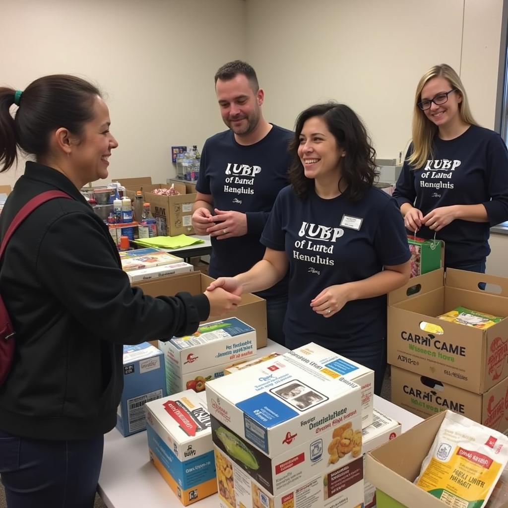 Palmer Food Pantry Volunteers Assisting Clients