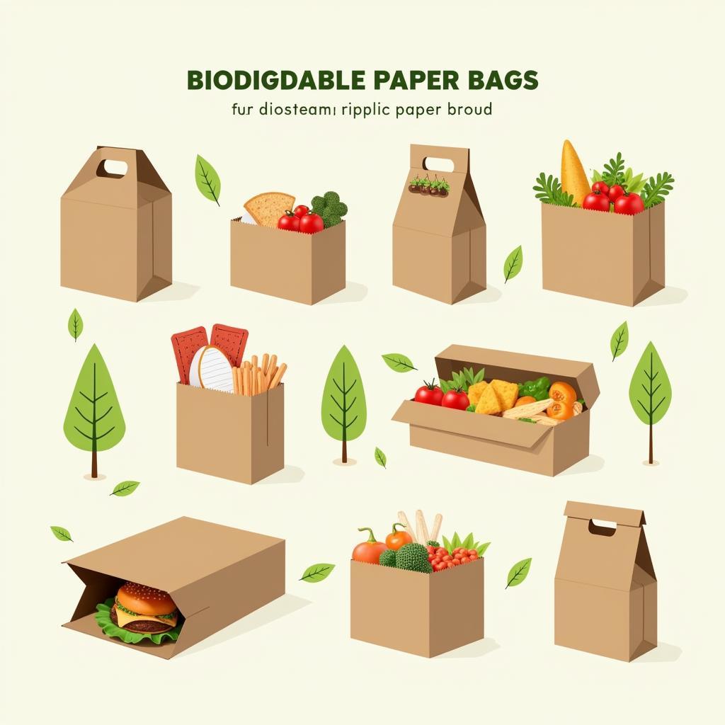 Biodegradable Paper Bags for Food Delivery