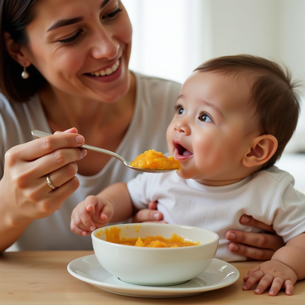 Parent Feeding Baby