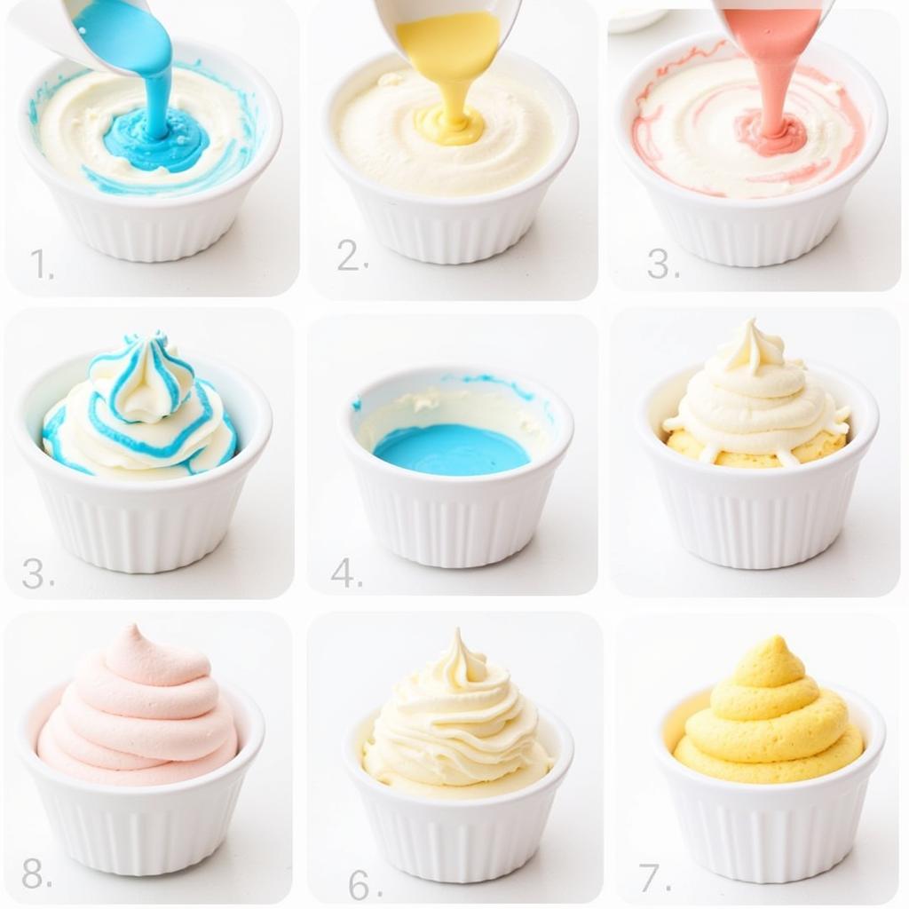 Pastel Food Colouring Mixing Techniques