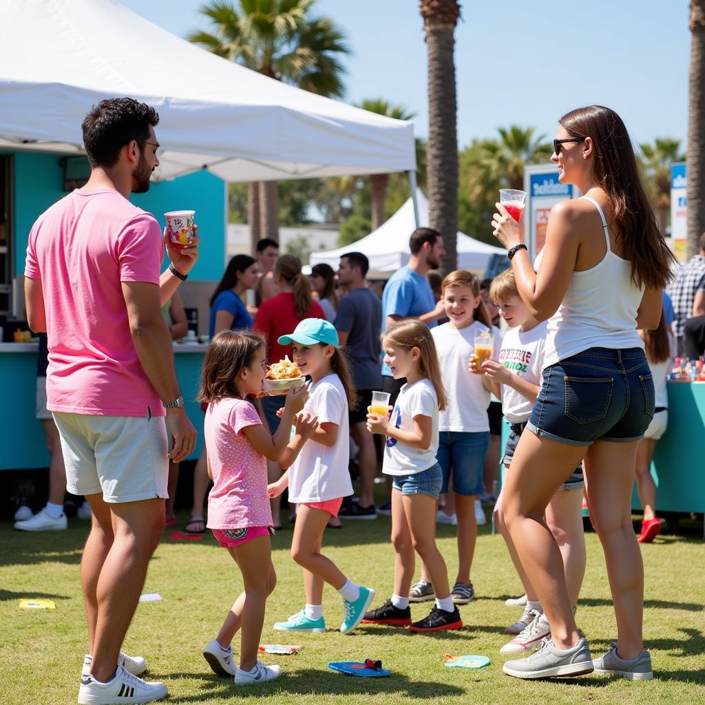 Families enjoying the PCB Food Truck Festival