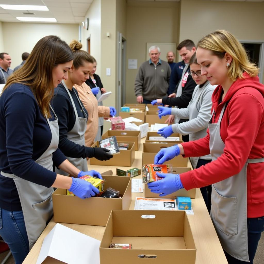 Volunteers at a Peoria food pantry