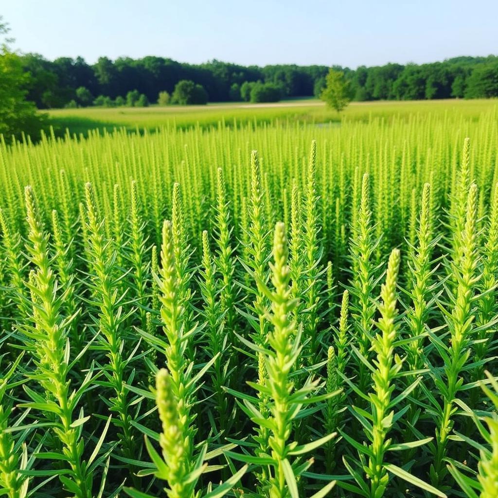 Alfalfa in a thriving perennial deer food plot