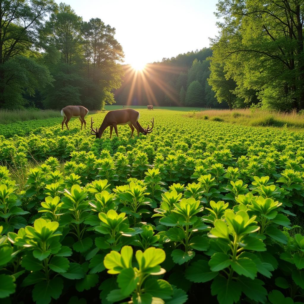 Clover Field in a Perennial Food Plot